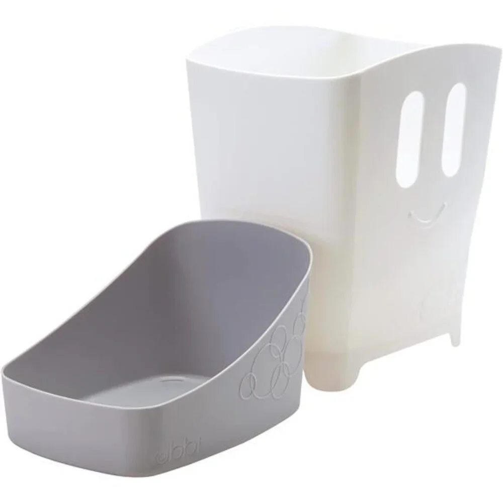 Freestanding Bath Toy Organizer Bath Caddy with Removable Drying Rack Bin